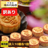 訳あり 華月餅 ミニ 月餅 ギフト 10種各1個詰め合わせ 袋入り げっぺい 中華菓子 中華スイーツ 焼き菓子 …