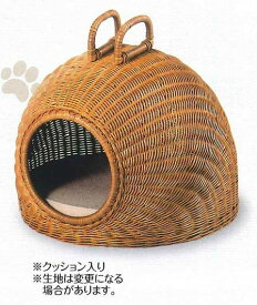 ちどり産業 ペットベッド クッション付 ラタン 籐 [31-40] ペット用 ベッド ハウス カゴ バスケット 自然素材【代引・後払い不可】【工事現場への配送不可】