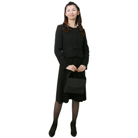 【レンタル】当日発送 [511] 着丈90cmのショート丈ワンピースとジャケットのアンサンブル喪服・礼服（ノーカラー）{3号}{5号}{7号}{2}{3}{4}{5}{6}5分袖/前ファスナー/礼服レンタル/喪服レンタル/レディース/お通夜/法事【0AZY511】