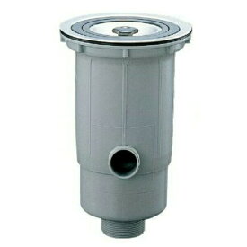 カクダイ 流し台トラップW 4520W キッチン 排水 トラップ 樹脂カゴ 菊割れゴム 防臭ワン フタ 付き 外径φ186