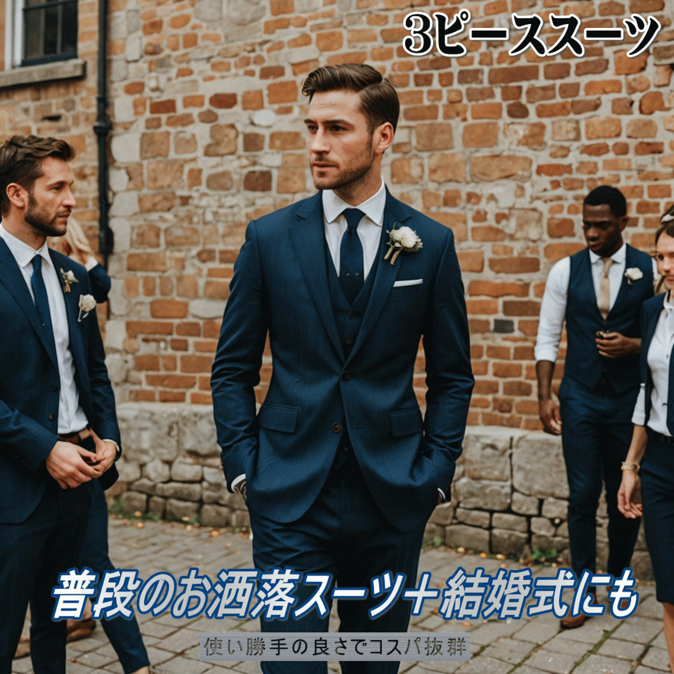 ベスト付きスリーピーススーツ	