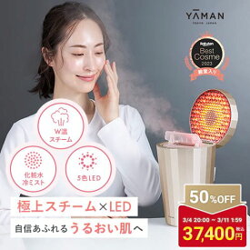 【50%オフ★3/4 20:00から3/11 1:59まで】スチーマー フェイススチーマー 美顔器 【ヤーマン公式】《フォトスチーマー EX YJSB2N》スキンケア 温スチーム 冷ミスト 化粧水ミスト LED 温冷 保湿 クレンジング 毛穴 乾燥 浸透 うるおい ギフト 女性 男性