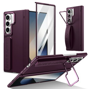 �y�����K���X�t�B������̌^�zGalaxy Z Fold7 �P�[�X �S�ʕی� �X�^���h�t�� �O���b�v�o���h �}�O�l�b�g �q���W�ی� �ϏՌ� �����h�~ 9H�d�x �J�����ی� Galaxy Z Fold 7 �M�����N�V�[ ZFold7 �J