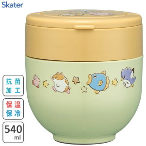 抗菌 折りたたみハンドル付 保温 保冷 丼ランチジャー 540ml 星のカービィ スケーター LDNO6AG / 丼型 丼ぶり お弁当箱 ランチボックス コンパクト 総容量540ml かわいい おしゃれ 大人用 シンプル