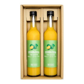 【お中元】【 沖縄産 】 大宜味村産 青切 シークワーサージュース 100% 500ml 2本 セット | シークワーサー ジュース ストレート 果汁 100％ 濃厚 原液 フレッシュ 国産 沖縄 挨拶 内祝 お返し 法人ギフト 贈り物 贈答 お歳暮 お中元 父の日 母の日 送料無料
