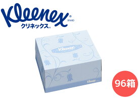 【96箱】【1ケース】クリネックス ティシュー ハーフ 50W 50組 100枚 1ケース 2枚重ね やわらかい カンパニュラ柄 箱ティッシュ 日用品 消耗品 日本製紙クレシア【送料無料】