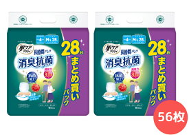 【56枚】M－Lサイズ 肌ケア アクティ【長時間】パンツ消臭抗菌プラス 28枚 2袋 ウエストサイズ60～90cm 大人用紙オムツ 男女兼用 排尿4回分 パンツ型 ヘルスケア用品 日本製紙クレシア【送料無料】