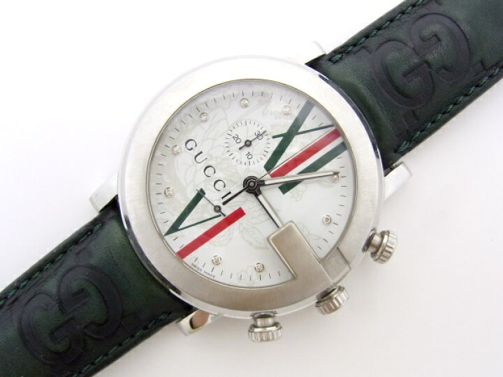 楽天市場】【中古】【程度A-】【良品】グッチ GUCCI 101M クロノグラフ 