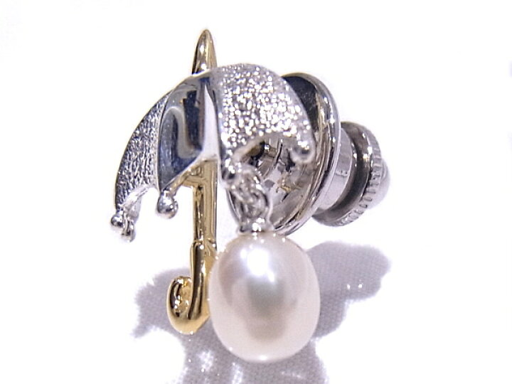 楽天市場】ミキモト MIKIMOTO ピンブローチパールブローチ 傘モチーフ 