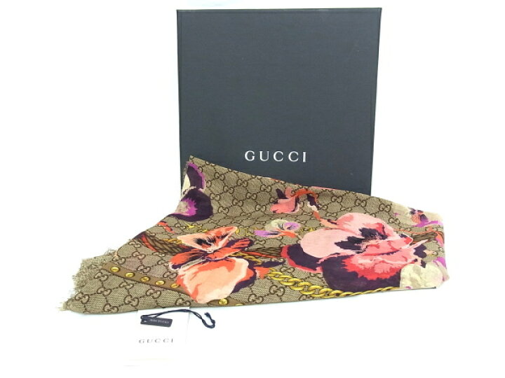 楽天市場】グッチ Gucci ストール 508797 3G200ブルームス フラワー GG 