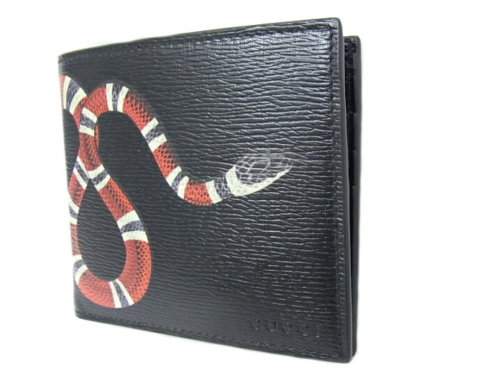 楽天市場】GUCCI グッチ キングスネーク 二つ折り札入れ451268 