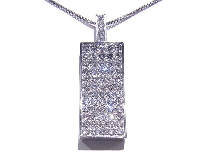 楽天市場】Pt850/Pt900 プラチナ ネックレスダイヤ1.01ct【中古  