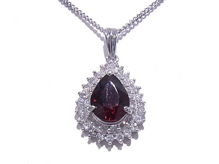 楽天市場】Pt850/900 プラチナ ガーネットダイヤ合計0.57ct 