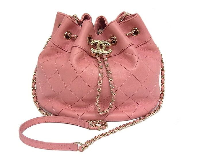 楽天市場】シャネル CHANEL マトラッセ 巾着バッグ ゴールド金具 ココ 