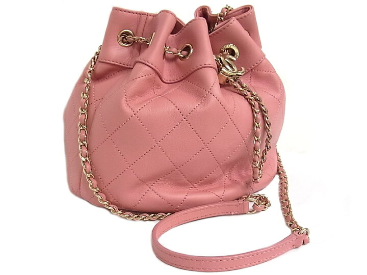 楽天市場】シャネル CHANEL マトラッセ 巾着バッグ ゴールド金具 ココ  