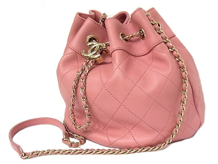楽天市場】シャネル CHANEL マトラッセ 巾着バッグ ゴールド金具 ココ 