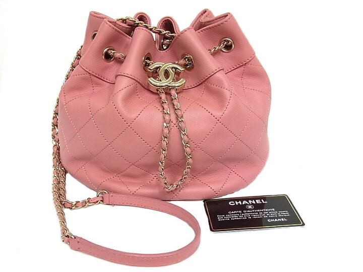楽天市場】シャネル CHANEL マトラッセ 巾着バッグ ゴールド金具 ココ  