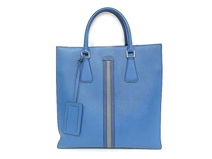 楽天市場】PRADA プラダ トートバッグ V1083Rサフィアーノ ブルー 青 