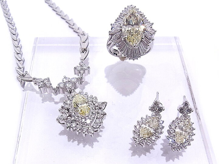 楽天市場】指輪 ネックレス ピアス セットPt850/900 プラチナ 
