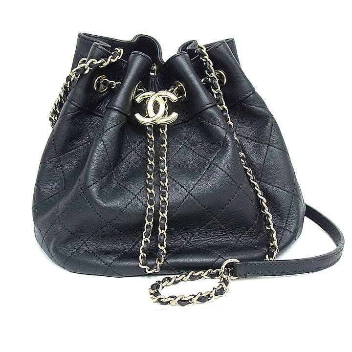 楽天市場】シャネル CHANEL マトラッセ 巾着バッグ ゴールド金具 ココ 