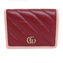 楽天市場】gucci ダブルg ggマーモント 二つ折り財布 レザーの通販