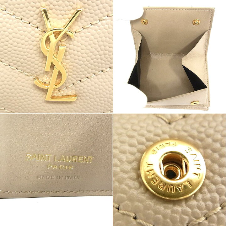 楽天市場】サンローラン SAINT LAURENT YSL ミニ財布 3つ折り財布  