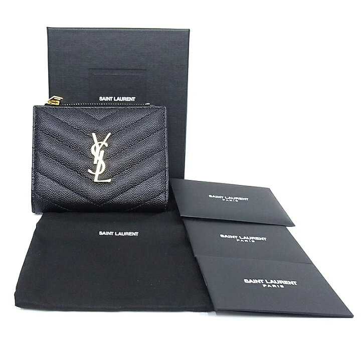 楽天市場】サンローラン SAINT LAURENT YSL ミニ財布 2つ折り財布  