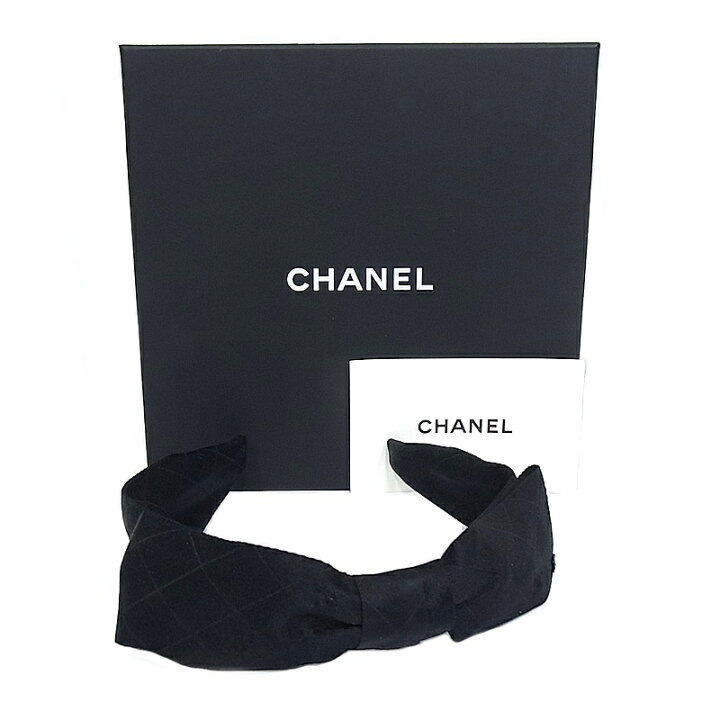 楽天市場】CHANEL シャネル カチューシャ ブラック ココマーク リボン 