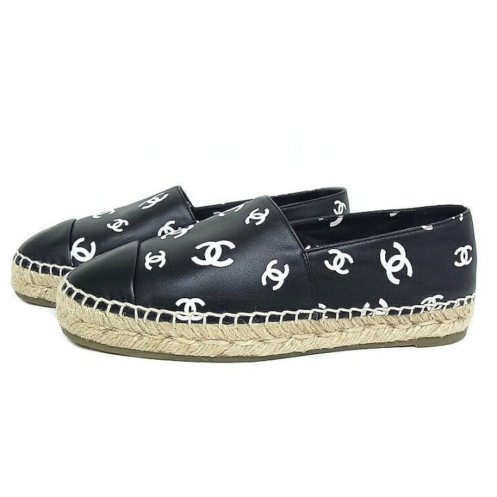 楽天市場】シャネル CHANEL フラットシューズレディース ＃38 靴 ココ  