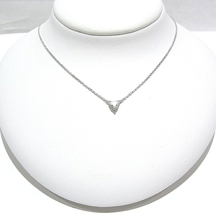 楽天市場】Pt850 プラチナ ネックレスダイヤ 合計0.29ct ハート 