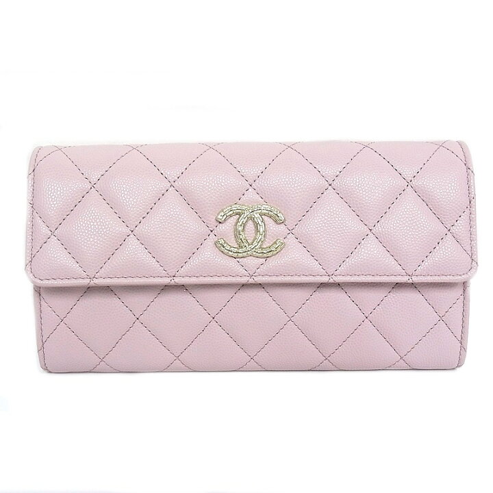 楽天市場】シャネル CHANEL ホック付き長財布キャビアスキン 