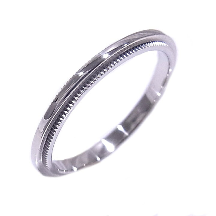 TIFFANY&Co. ティファニーPt950ミルグレインバンドリング8号