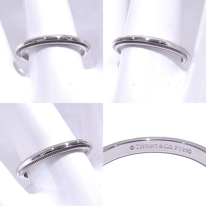楽天市場】ティファニー TIFFANY&Co.Pt950 プラチナ ミルグレイン 