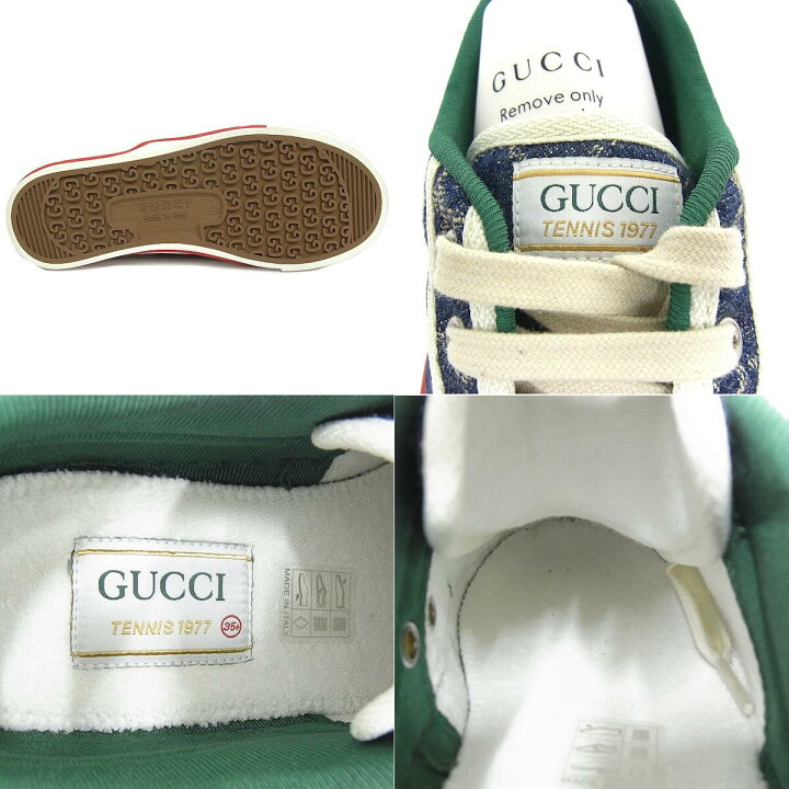 楽天市場】グッチ GUCCI スニーカー606110 テニス 1977サイズ35 1/2 約 