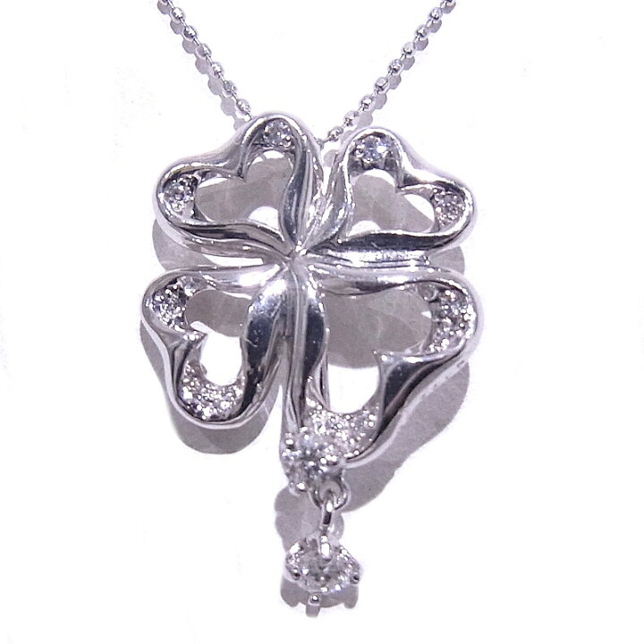 楽天市場】750 K18WG ホワイトゴールド ネックレスダイヤ0.17ct 