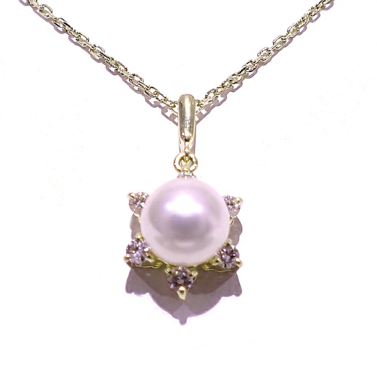 ミキモト MIKIMOTO パールネックレス<>750 K18YG イエローゴールド 