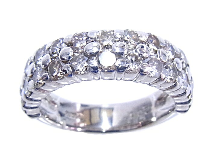 楽天市場】指輪 Pt1000 プラチナ ダイヤリング合計2.00ct 2列ダイヤ 