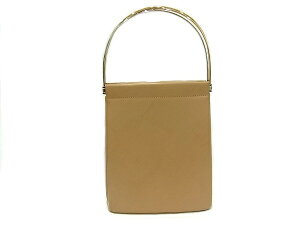 カルティエ Cartier ハンドバッグ パーティーバッグL1000522 レディース トリニティアコーディオン レザー ベージュ【中古】【程度A+】【レア】【美品】