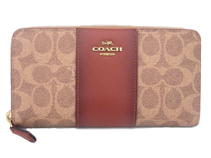 楽天市場】コーチ COACH ラウンドファスナー長財布 PVCシグネチャー 
