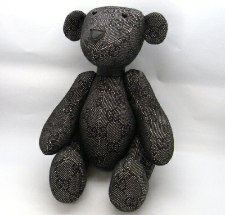 楽天市場】【中古】グッチ GUCCIテディベア クマ 熊ぬいぐるみ GG柄 黒 