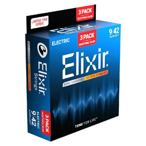 Elixir �G���N�T�[ �G���L�M�^�[�� 3�Z�b�g �v�����[�V�����p�b�N NANOWEB Super Light .009-.042#16566 (12002 3�Z�b�g) �y�������K�i�z
