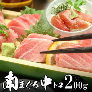 南まぐろ(ミナミマグロ)中トロ 2人前 約200g 天然 物 極上 品 【送料無料】沖縄へは700円加算 秋のグルメ 食欲の秋 感謝の贈り物 お取り寄せ 魚介類 海鮮 ギフト お歳暮