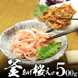 【新物入荷！】釜揚げ桜海老（桜えび）500g 地元 静岡 駿河湾産 焼津 大井川港 水揚げ かき揚げ 海鮮丼に 【送料無料】北海道、沖縄へは700円加算 お中元 夏ギフト のし 食べ物 おつまみ 海鮮 シーフード 魚介類 ご褒美