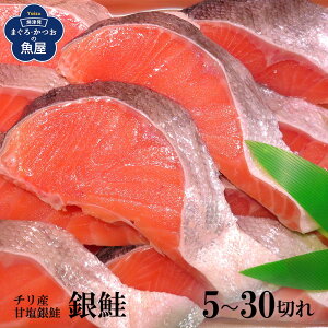 【送料無料】銀鮭 銀サケ 5〜30切れ チリ産 銀鮭 甘塩銀鮭 銀鮭切り身 甘塩鮭切り身 チリ産鮭 甘塩仕立ての美味しい焼き鮭塩焼き ご飯のお供 お弁当 酒のつまみ 切り身