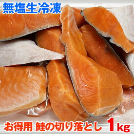【送料無料】無塩 生冷 宮城県産 訳あり楽天限定 徳用鮭切り落とし1K 国産銀鮭 【鮭 銀鮭 鮭かま ハラス 鮭切り身 魚 塩焼き ご飯のお供 お弁当 おかず 酒のつまみ 訳あり 切り身 国産 美味しい 絶品】塩なしだからどんな料理にも使えるよ 大き目な切り落としです。