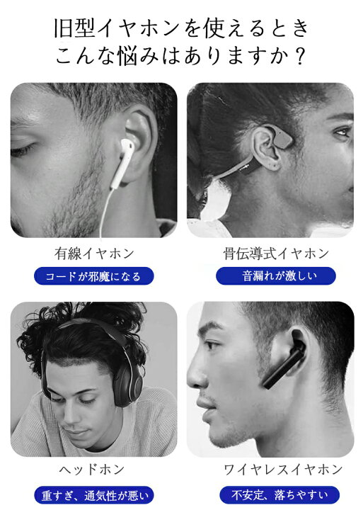 楽天市場 ワイヤレス イヤホン Bluetooth5 3 空気伝導式 イヤホン Hi Fi高音質 15時間連続再生 ノイズキャンセリング 耳掛け 式 ヘッドセット Led付き バッテリー 残量表示 左右分離 型 マイク 内蔵 充電ケース 付き 自動ペアリング Ipx5 防水 両耳 片耳 Siri 対応 Yakia