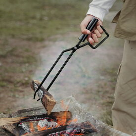 薪ばさみ 炭ばさみ キャンプ 火バサミ 火ばさみ 薪バサミ ソロキャンプ 焚き火 トング 炭バサミ 薪ストーブ 薪バーベキューBBQ ファイヤープレーストング 焚火 キャンプ用品 アウトドア バーベキュー BBQ