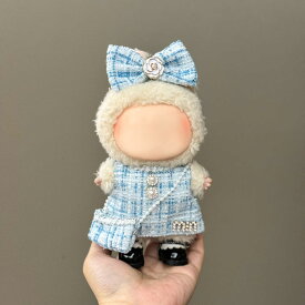【3点セット】ぬいぐるみ用服 LABUBU ラブブ 17cm 衣装セット 着せ替え用 かわいい 男の子 女の子 ぬいぐるみ用 服 スカート ワンピース カバン リボン 洋服 ぬいぐるみ 服セット アイドル アニメ 人形用アクセサリー 雑貨 可愛い オシャレ