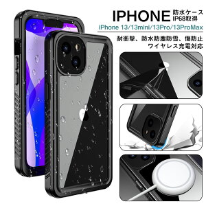 �y���������ziPhone 13 mini Pro Max �P�[�X �J�o�[ iPhone 13 �V���[�Y �h�� �P�[�X �X�}�z�P�[�X IP68 �h�� �h�o �h�� �S�ʕی� �ϏՌ� 360�t���J�o�[ ���h�~ �����B�e �J���������Y�ی� ���C�����X�[