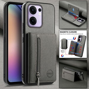 OPPO Reno13 A ケース 財布型 背面カード収納 OPPO Reno13 A/13F 対応 携帯カバー スマホケース オッポ 13a用 レザーケース マグネット開閉 カメラ保護 横置きスタンド機能 耐衝撃 耐摩擦 全面保護